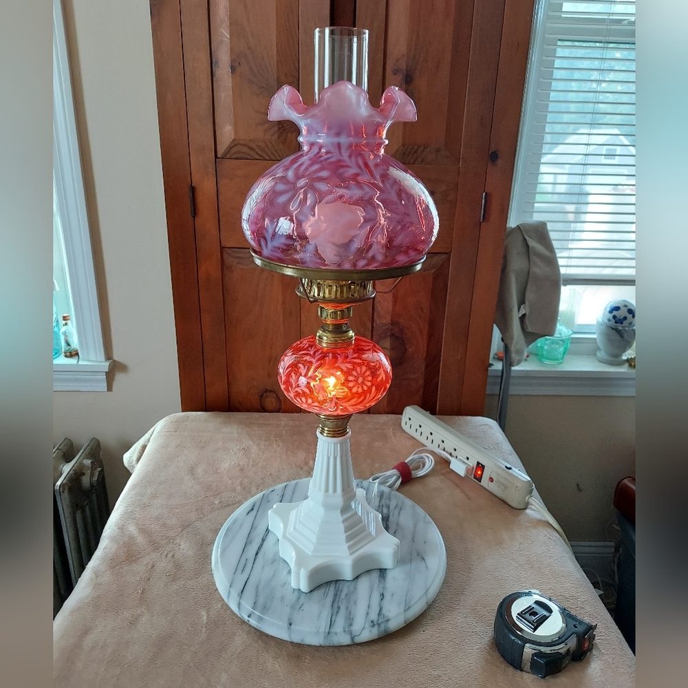 L.G. Wright Fenton Lamp